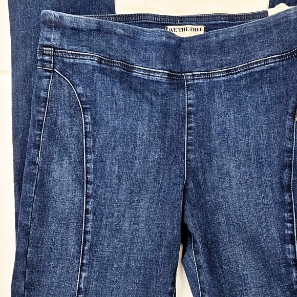 Free People Double Dutch Women's Split Front Mid Rise Pull On Jeggings Size M - Picture 4 of 16